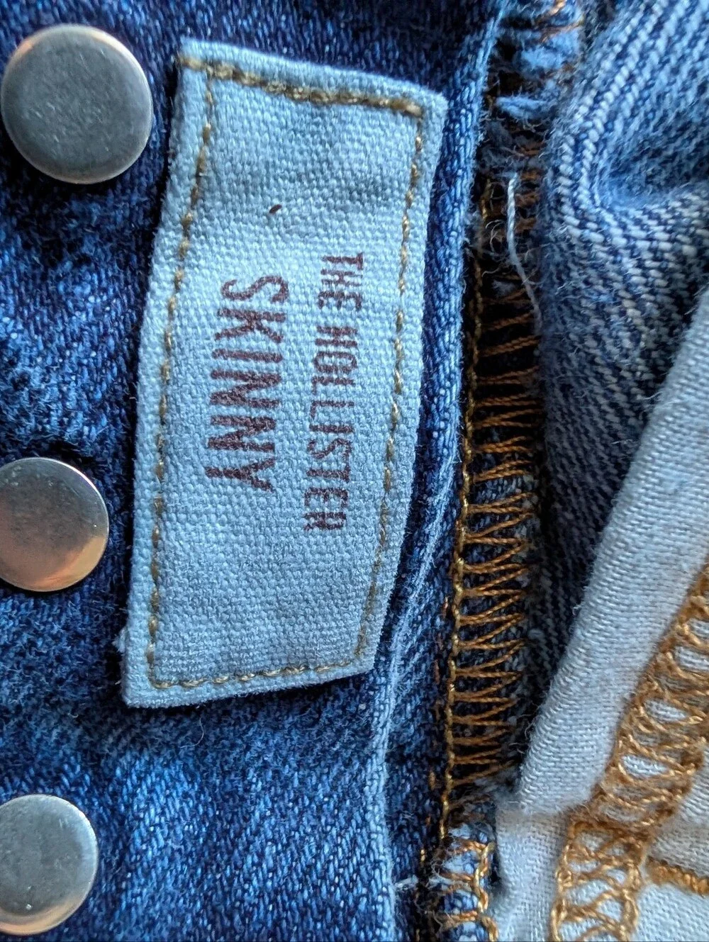 Hollister Skinny Button Fly Jeans Medium Wash Mens Size 28x30
